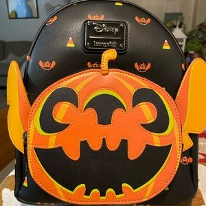 NWT Super limited Loungefly stitch pumpkins mini backpack